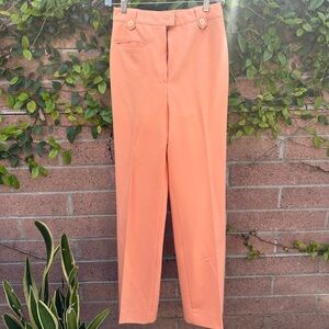 1970s Peach Button-Accent Vintage Trousers